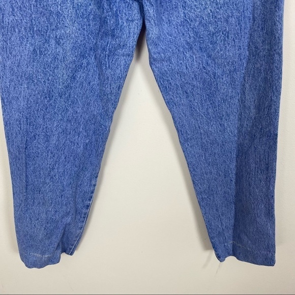 VINTAGE 80s BILL BLASS Acid Wash Super High Waisted Jeans Size 14 Hemmed - Picture 9 of 12